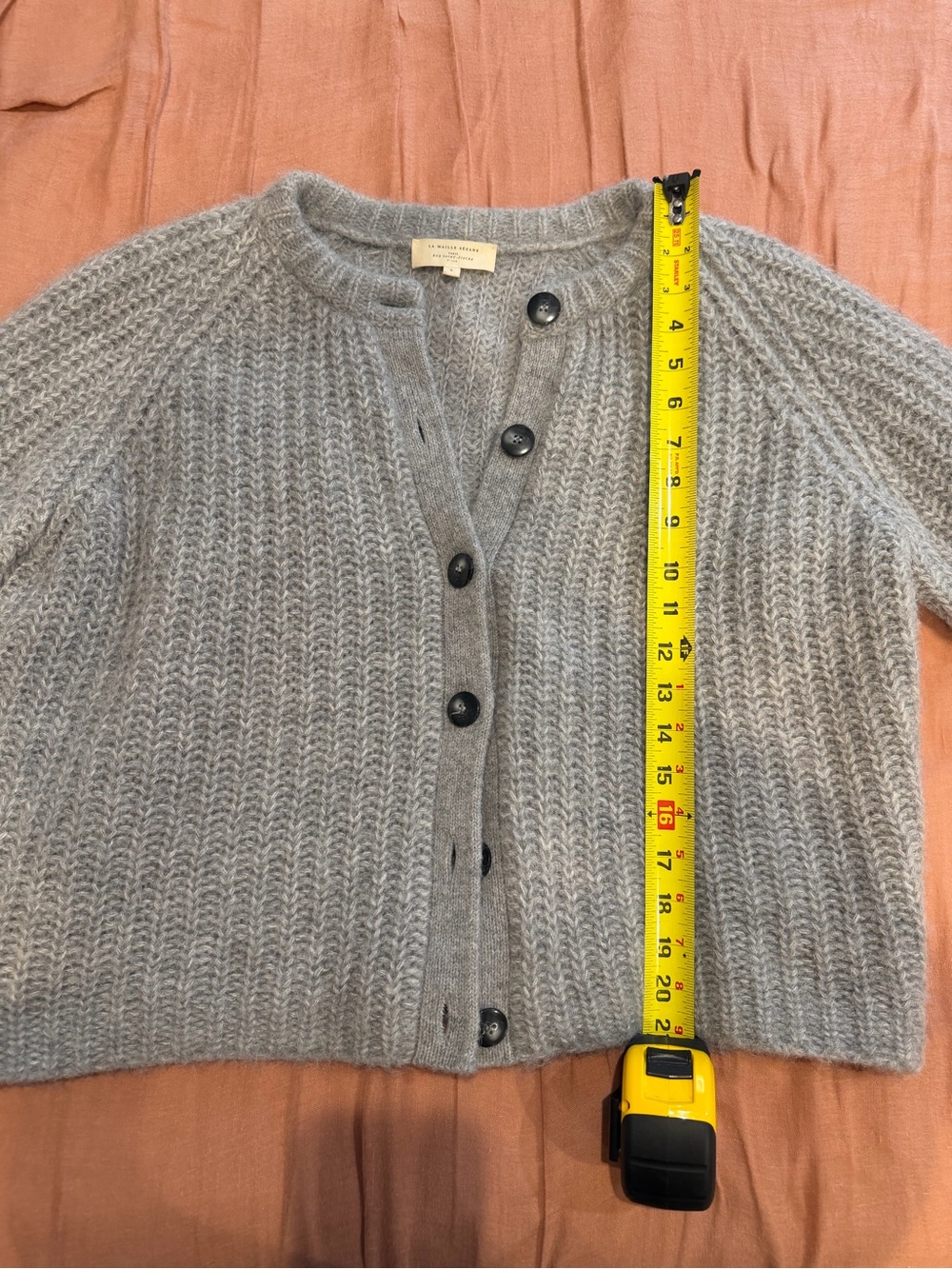 Sezane Light Gray Emile Cardigan - Picture 6 of 8